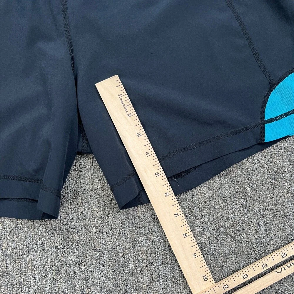 Lululemon Athletic Shorts Womens 8 Black Blue Medium Running 31‎ x 5 Bottoms